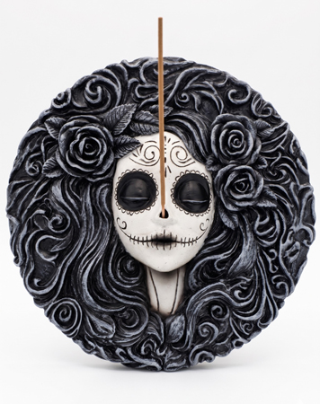 Day of the Dead Round Incense Burner
